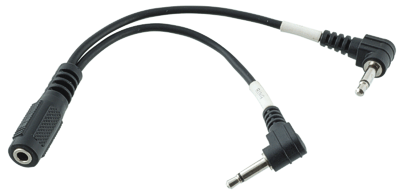 Hosa YMM-492 Air Travel Headphone Adapter, Dual 3.5 mm TS to 3.5 mm TRSF