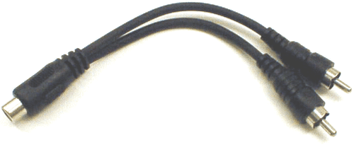 Hosa YRA-105 Y Cable, RCAF to Dual RCA