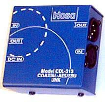 Hosa CDL-313 Digital Audio Interface, S/PDIF Coax to AES/EBU