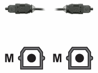 Hosa OPT-130 Fiber Optic Cable, Toslink to Same, 30 ft