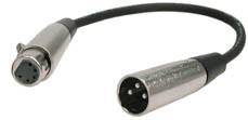 Hosa DMX-306 DMX512 Adapter, XLR3M to XLR5F, 6 in