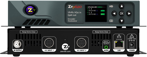 ZeeVee ZVPro620 2 channelEncoder/QAM Modulator component or VGA video