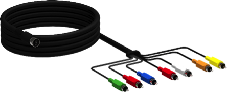 ZeeVee ZV709-6-X20 ZV709-6-X20, Cable, 20-PACK, Component, 6ft, AV 13P Male to 7-RCA, 1800mm, Black