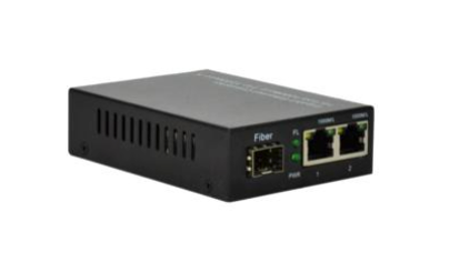 Liberty Cable RF-FMCTRX-12 10/100/1000M Ethernet SFP Media Converter with 1 GE SFP Slot & 2 RJ45 Ports
