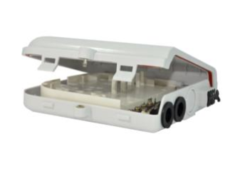 Liberty Cable RF-WM08PIO Wall-mount fiber distribution box -- 8 port with outdoor rating (requires couplers)