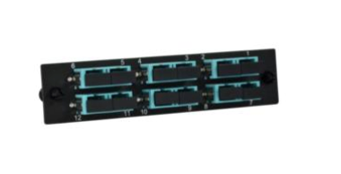 Liberty Cable RF-12PLOM3/4-6DSC insert Panel -- 1 slot -- multimode OM3/OM4-- 6 duplex SC