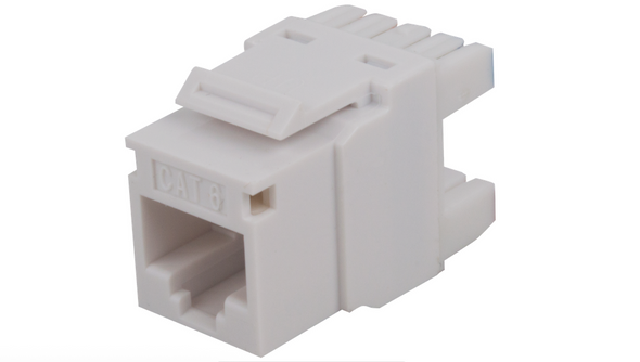 Liberty Cable 0A68RP000-WH Liberty Category 6 U/UTP 180 Degree Keystone Insert