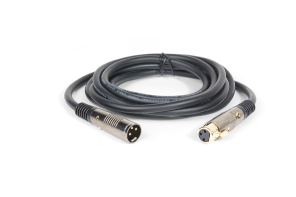 Williams Sound WCA 104 XLR male to XLR female cable for sending balanced line level or MIC level inputs to IC-2, 10\'