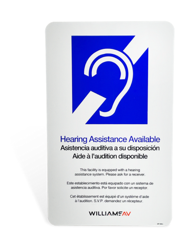 Williams Sound IDP 018 Auracast ADA/Assistive listening wall plaque