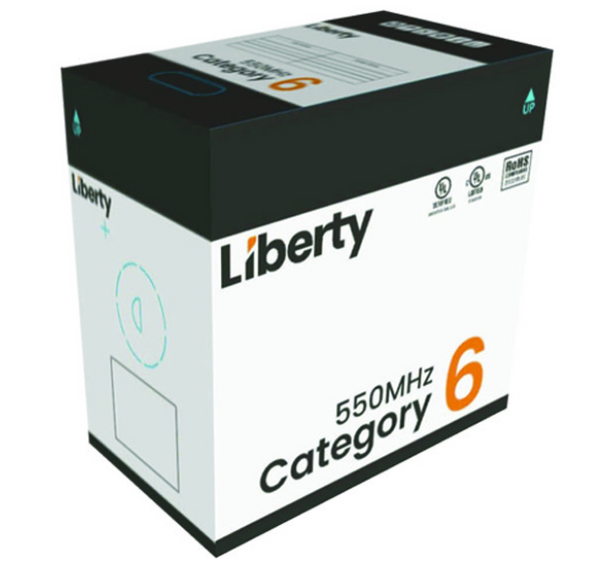 Liberty Cable L6EPRD1BX Cat 6e Cable, U/UTP - Unshielded Twisted Pair, Solid, Red