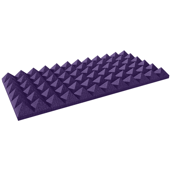 Auralex 4PYR24PUR 4 in Studiofoam Pyramid 2x4 6-pack Purple