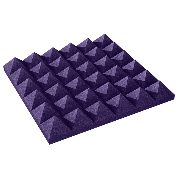 Auralex 4PYR22PUR-HP 4 in Studiofoam Pyramid 2x2 6-pack Purple