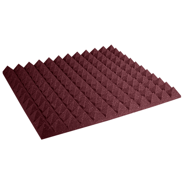Auralex 2PYR22BUR-HP 2 in Studiofoam Pyramid 2x2 12-pack Burgundy