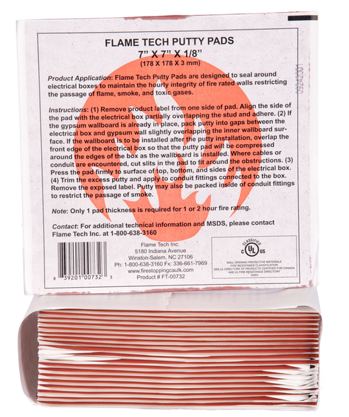 Auralex PUTTY-PADS-CASE Flame Tech Putty Pads