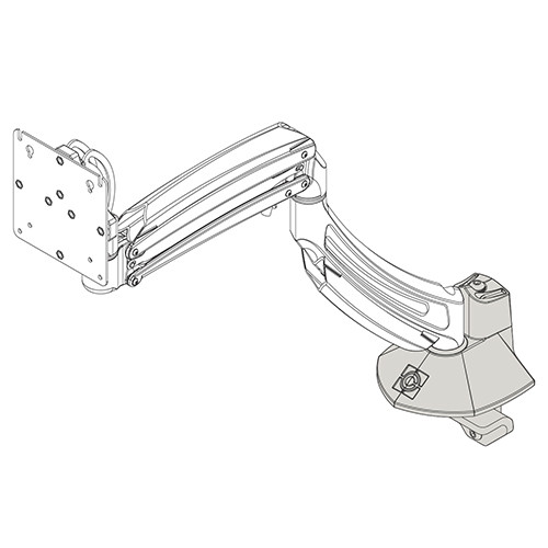 Chief KRA244S K1D Desk Clamp Base Conversion Accessory, Silver