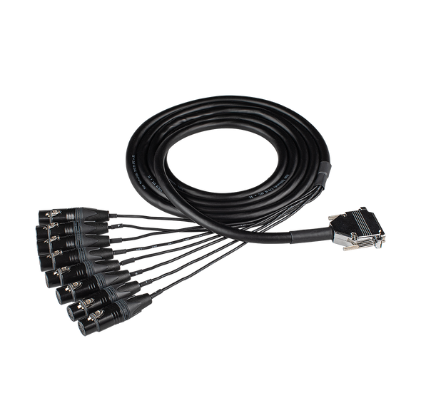Hosa DBF-501 EDGE DB25 to NeutrikXLRF Snake - 1M