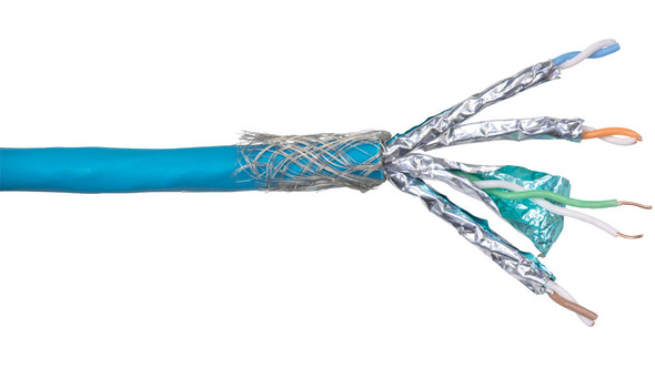 Liberty Cable 24-4P-P-L7SH-BLU Blue Category 7 S/FTP series 22 AWG 4 individually shielded pair plenum cable