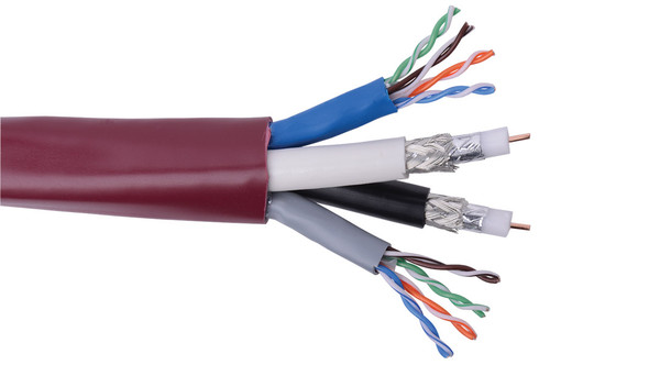 Liberty Cable CEBUS+-2N2 Violet Structured Solutions 2 RG6HD +2 Category 6 UTP jacketed composite cable