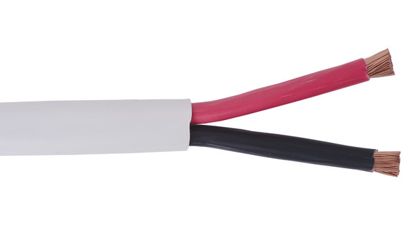 Liberty Cable 10-2C-TTP-WHT White Tight Tube Plenum 10 AWG 2 conductor Speaker Cable
