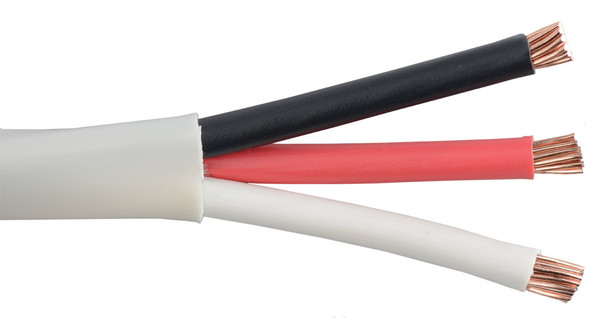 Liberty Cable 12-3C-P-WHT White Commercial grade general purpose 12 AWG 3 conductor plenum cable