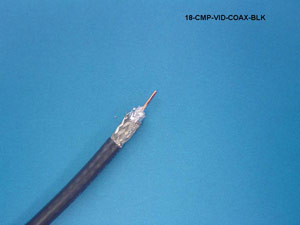 Liberty Cable 18-CMP-VID-COAX-BLK Black Serial digital RG6 dual shield 4.5 GHz plenum coaxial cable