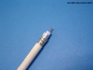 Liberty Cable 18-CMP-VID-COAX-WHT White Serial digital RG6 dual shield 4.5 GHz plenum coaxial cable