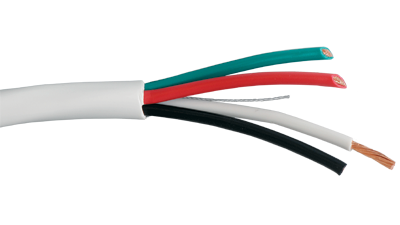 Liberty Cable 14-4C-KO+-WHT White KnockOut 14 AWG 4 conductor speaker cable