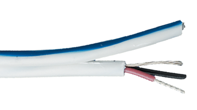 Liberty Cable 22-2P-CMP-SIAMEZ White High-performance EZ-strip broadcast audio 22 AWG 2 pair shielded plenum cable