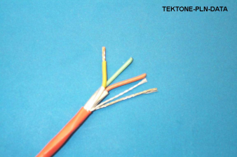 Liberty Cable TEKTONE-PLN-DATA Orange Nurse Call data 18 AWG 3 conductor shielded plenum cable
