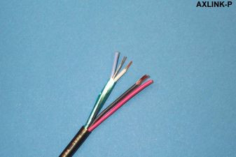 Liberty Cable AXLINK-P Black AMX systems Universal Control 22 AWG 1 pair shielded and 18 AWG 2 conductor composite plenum cable (1000 ft)