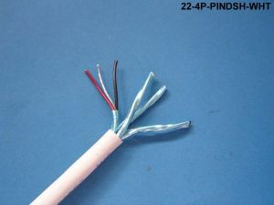 Liberty Cable 22-4P-PINDSH-WHT White Commercial grade general purpose 22 AWG 4 pair plenum individually shielded cable