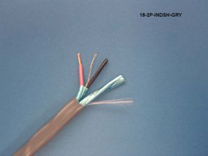 Liberty Cable 18-2P-INDSH-GRY Grey Commercial grade general purpose 18 AWG 2 pair individually shielded cable