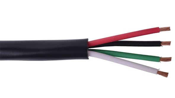 Liberty Cable 16-4C-DB-BLK-500 Black Direct burial speaker cable 16 AWG 4 conductor cable