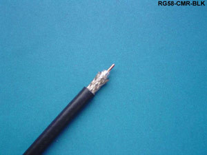 Liberty Cable RG58-CMR-BLK Black Microwave and Wireless RF195 RG58 solid dual shield cable