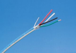 Liberty Cable LUTRON-WHT Blue OEM systems lighting control for Lutron Dimmer & Switch 18 AWG 4 conductor 300V cable