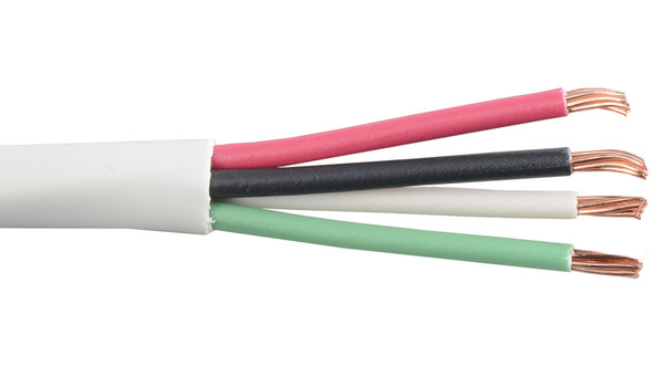Liberty Cable 18-4C-P-WHT-500 White Commercial grade general purpose 18 AWG 4 conductor plenum cable