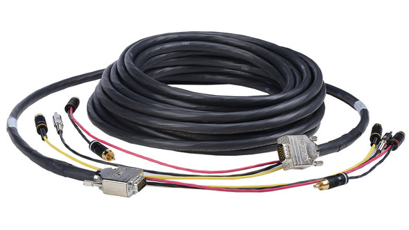 Liberty Cable G-2V2A-B1-35 35 ft Manufactured VGA+3.5TRS and Triplex RCA Audio/Video Plenum cable