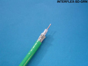 Liberty Cable INTERFLEX-SD-GRN Green Serial digital RG59 dual shield transluscent 4.5 GHz coaxial cable