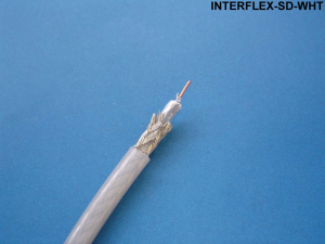 Liberty Cable INTERFLEX-SD-WHT White Serial digital RG59 dual shield transluscent 4.5 GHz coaxial cable