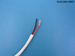 Liberty Cable 16-2C-KO+-WHT White KnockOut 16 AWG 2 conductor speaker cable