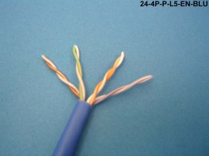 Liberty Cable 24-4P-P-L5-EN-BLU Blue Category 5e U/UTP EN series 24 AWG 4 pair unshielded cable