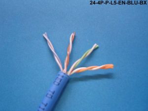 Liberty Cable 24-4P-P-L5-EN-BLU-BX Blue Category 5e U/UTP EN series 24 AWG 4 pair unshielded cable