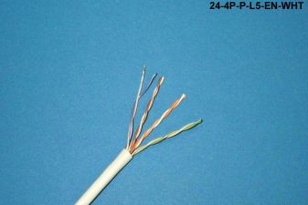 Liberty Cable 24-4P-P-L5-EN-WHT White Category 5e U/UTP EN series 24 AWG 4 pair unshielded cable