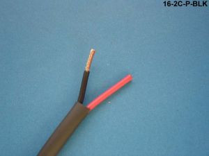 Liberty Cable 16-2C-P-BLK Black Commercial grade general purpose 16 AWG 2 conductor plenum cable