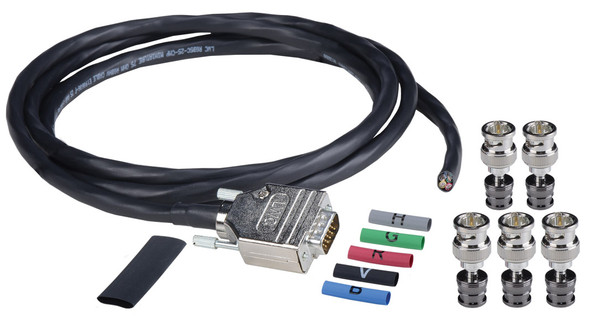 Liberty Cable P-INSTALLKIT-CMP-35 35 ft Plenum rated VGA male to non-terminated end with 5 BNC plugs kitted for install