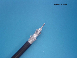 Liberty Cable RG6-QUAD-DB Black RG6 CCS Quad Shielded RF Video 3.0 GHz outside plant cable