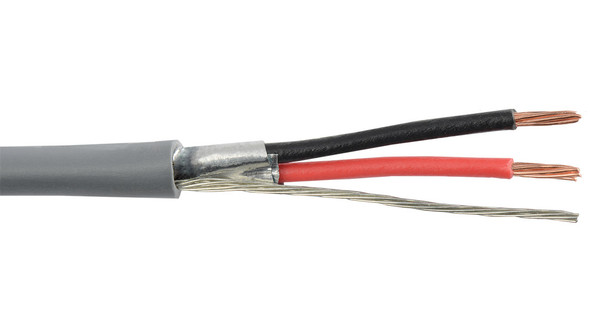 Liberty Cable 20-2C-SH-GRY-BX Grey Riser audio and control 20 AWG 1 pair shielded