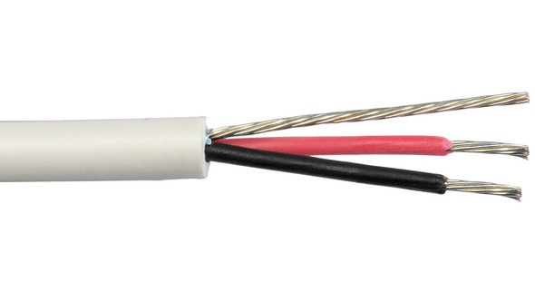 Liberty Cable 22-1P-EZ-WHT-BX White High-performance EZ-strip broadcast audio 22 AWG 1 pair shielded cable