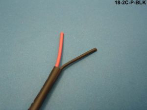 Liberty Cable 18-2C-P-BLK Black Commercial grade general purpose 18 AWG 2 conductor plenum cable