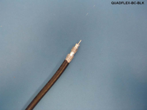 Liberty Cable QUADFLEX-BC-BLK Black RG6 Bare Copper Quad Shielded RF Video 3.0 GHz cable